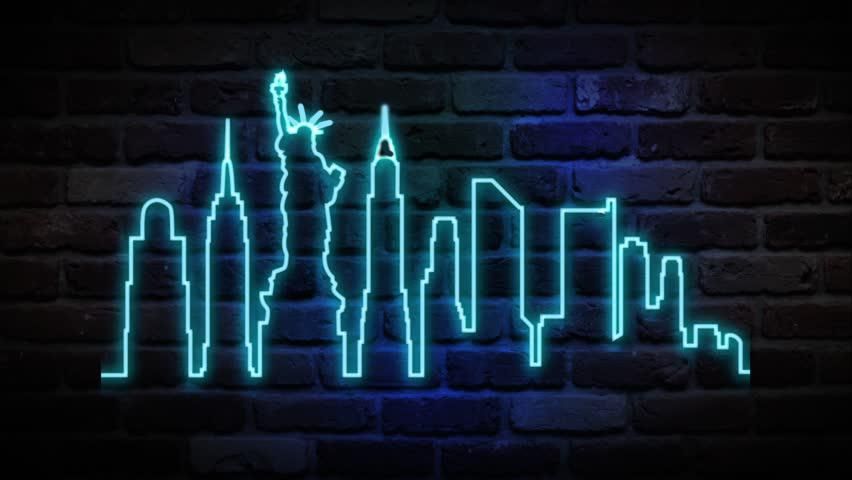 New York neon lights